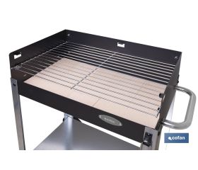 BARBACOA DE CARBÓN CON LADRILLO REFRACTARIO 567 X 360 X 830 MM