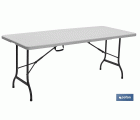 Mesa Plegable Rectangular con bloqueo de seguridad | Color: Blanco | Dos medidas a elegir