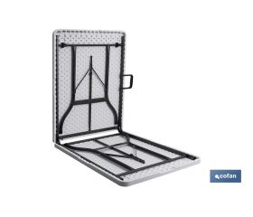 MESA PLEGABLE RECTANGULAR BLANCA CON BLOQUEO DE SEGURIDAD 180x70x72 CM