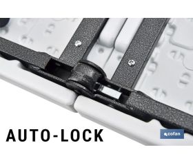 MESA PLEGABLE RECTANGULAR BLANCA CON BLOQUEO DE SEGURIDAD 180x70x72 CM