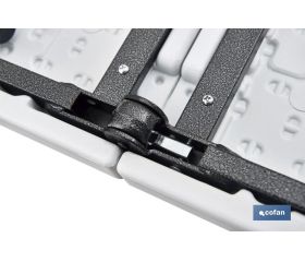 MESA PLEGABLE RECTANGULAR BLANCA CON BLOQUEO DE SEGURIDAD 180x70x72 CM