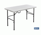 Mesa Plegable Rectangular | Color: Blanco | Medidas desplegada: 122 x 60 x 74 cm