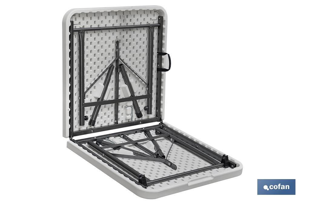 MESA PLEGABLE RECTANGULAR BLANCA 122x60x74 CM