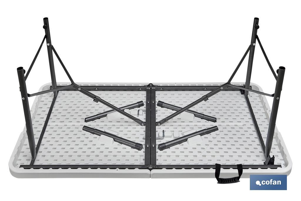 MESA PLEGABLE RECTANGULAR BLANCA 122x60x74 CM
