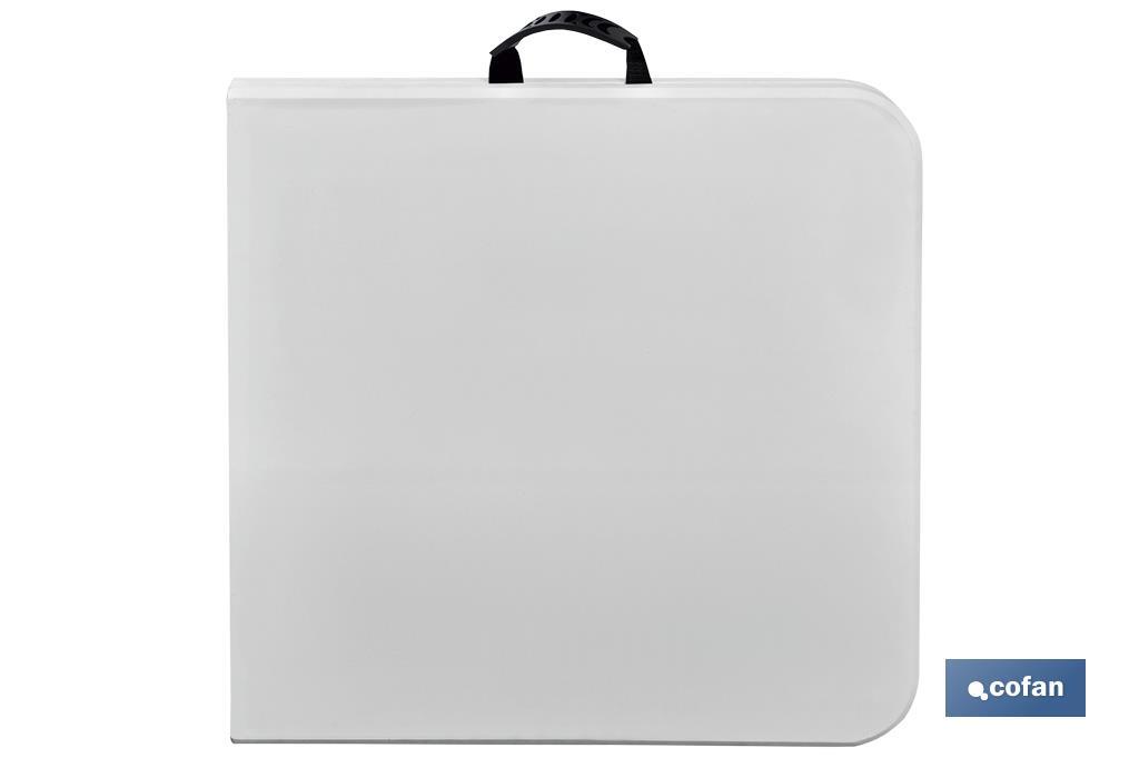 MESA PLEGABLE RECTANGULAR BLANCA 122x60x74 CM