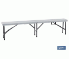 Banco Plegable de Polietileno de alta densidad | Estructura de acero con sistema Plegable | Con Asa para transportar