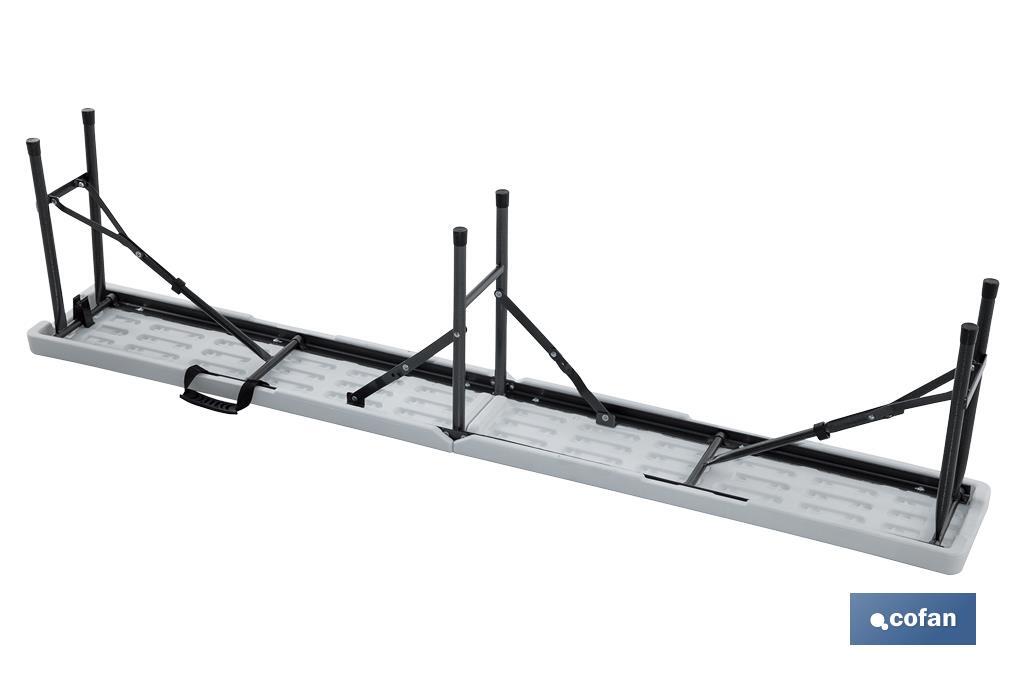 BANCO PLEGABLE RECTANGULAR BLANCO 180X25X43CM