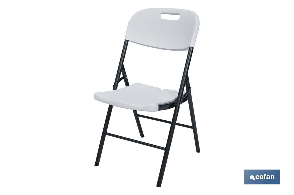 SILLA PLEGABLE BLANCA 46x53x88 CM venta unitaria