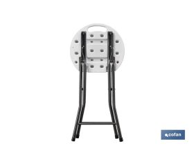 TABURETE PLEGABLE BLANCO 33x30x46cm venta unitaria