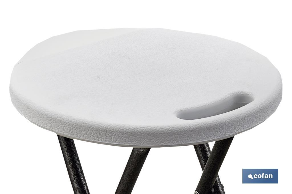 TABURETE PLEGABLE BLANCO 33X30X46CM