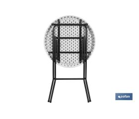 MESA ALTA PLEGABLE BLANCA 80X80X110CM