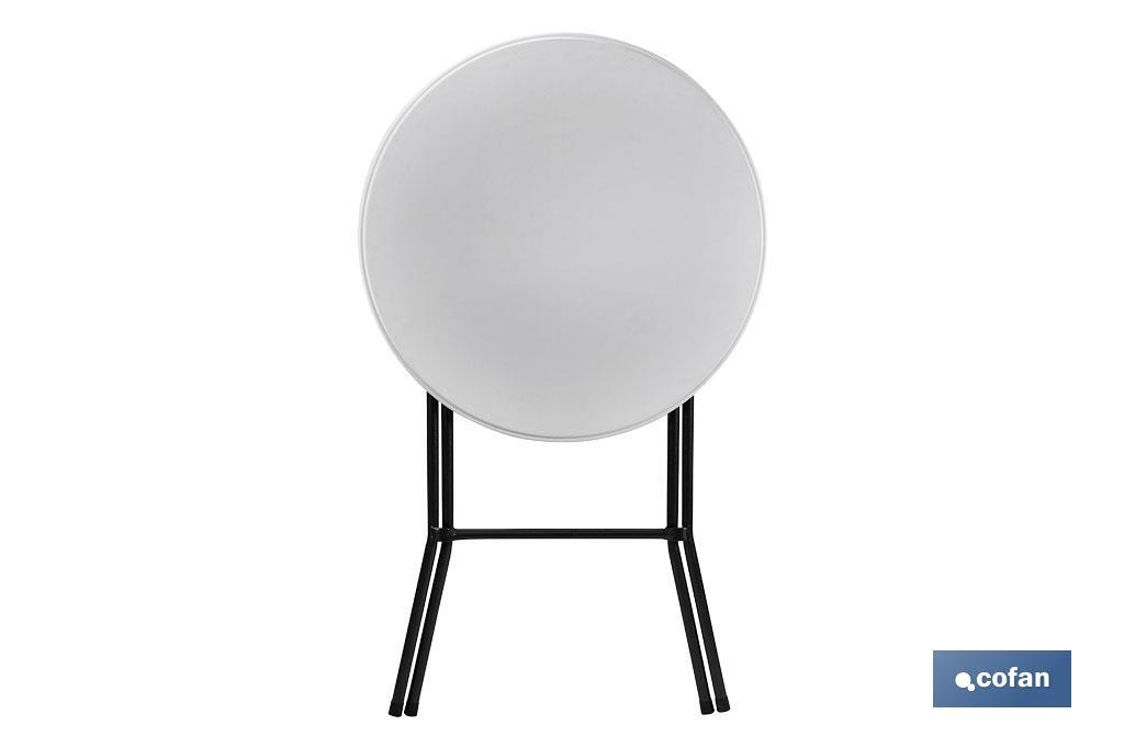 MESA ALTA PLEGABLE BLANCA 80X80X110CM