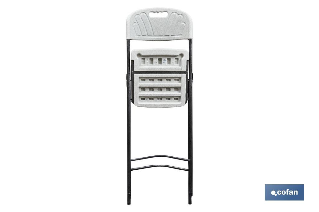 SILLA ALTA PLEGABLE BLANCA  ALTURA ASIENTO 74 cm venta unitaria