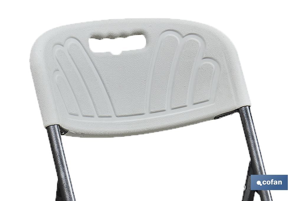 SILLA ALTA PLEGABLE BLANCA  ALTURA ASIENTO 74 cm venta unitaria