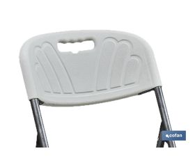 SILLA ALTA PLEGABLE BLANCA  ALTURA ASIENTO 74 cm venta unitaria