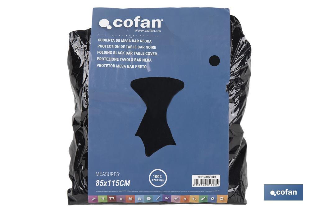 CUBIERTA DE MESA BAR NEGRA