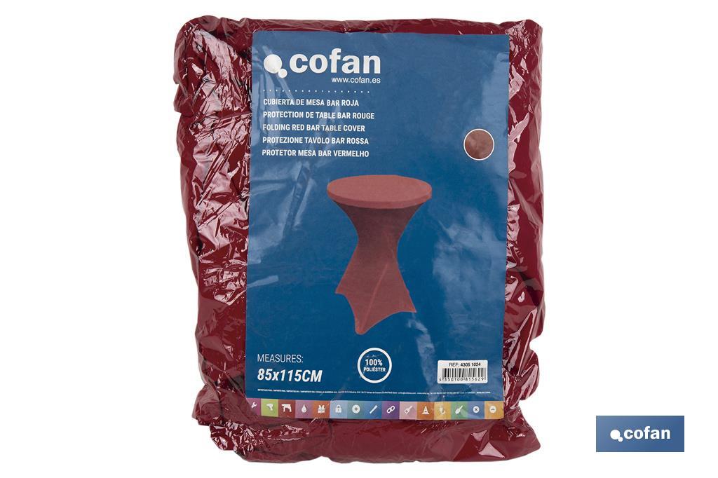 CUBIERTA DE MESA BAR ROJA