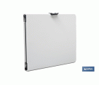 MESA PLEGABLE RECTANGULAR BLANCA CON BLOQUEO DE SEGURIDAD 180X75X72 CM