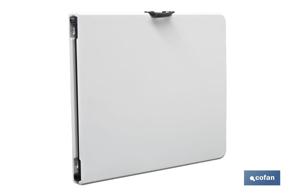 MESA PLEGABLE RECTANGULAR BLANCA CON BLOQUEO DE SEGURIDAD 180X75X72 CM