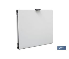 MESA PLEGABLE RECTANGULAR BLANCA CON BLOQUEO DE SEGURIDAD 180X75X72 CM