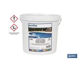 Cloro choque para piscinas | Granulado para disolver | Envases de 5 kilos