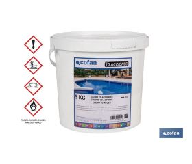 Cloro de 10 acciones en tabletas | Envase de 5 kg | Tratamiento multifunción para piscinas