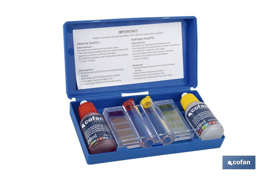 KIT TEST CLORO Y PH PISCINAS
