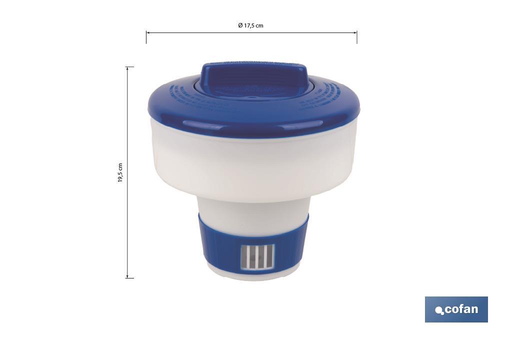 DOSIFICADOR DE CLORO PISCINAS PASTILLA 200 G Ø175 X 195 MM