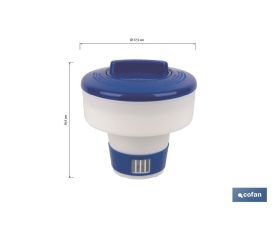 DOSIFICADOR DE CLORO PISCINAS PASTILLA 200 G Ø175 X 195 MM