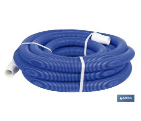 Manguera Autoflotante para Piscina Azul | Con Ø 3,8 cm de diámetro y 12 metros | Con 2 terminales