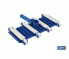 Limpiafondos Flexible para Piscinas con 8 Ruedas | Medidas de 33 x 18 cm y Mango de Ø 2,8 cm