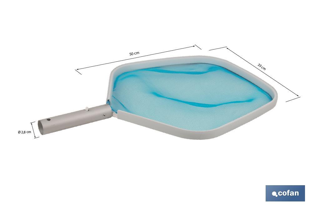 RECOGE HOJAS ALUMINIO SUPERFICIE PISCINAS 500 X 330 MM