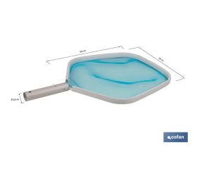 RECOGE HOJAS ALUMINIO SUPERFICIE PISCINAS 500 X 330 MM