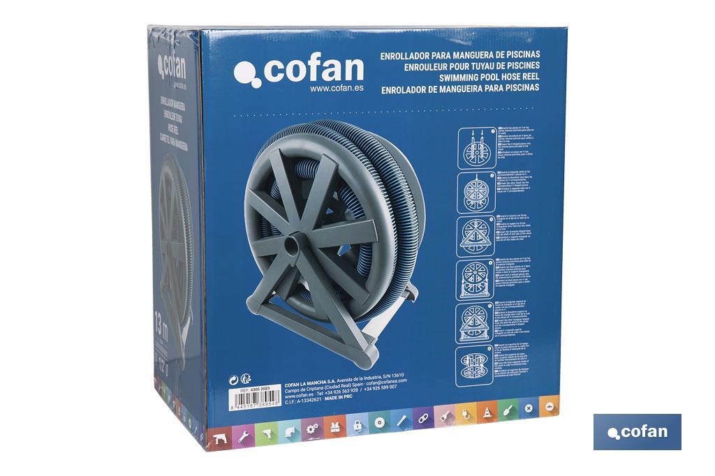 ENROLLADOR MANGUERA EVA 13 M X 38 MM PARA PISCINAS 480 X 320 X 520 MM