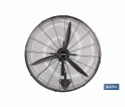 Ventilador industrial de pared con 3 velocidades | Potencia: 200 W | Color: negro | Oscilación 80° | Fácil instalación | Medidas: 81 x 81 x 88 cm