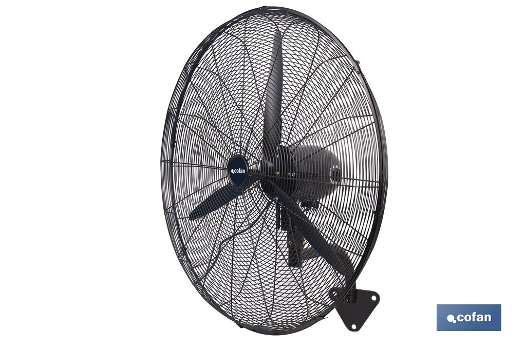 VENTILADOR INDUSTRIAL DE PARED NEGRO Ø75 CM 200 W