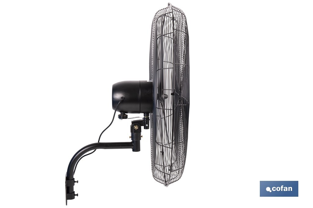 VENTILADOR INDUSTRIAL DE PARED NEGRO Ø75 CM 200 W