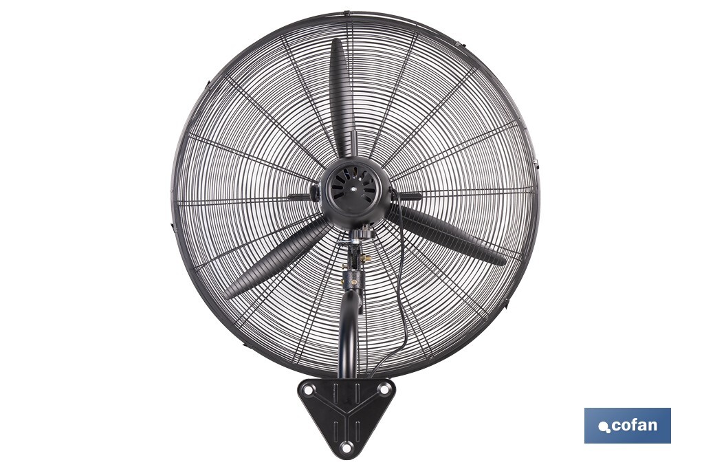 VENTILADOR INDUSTRIAL DE PARED NEGRO Ø75 CM 200 W