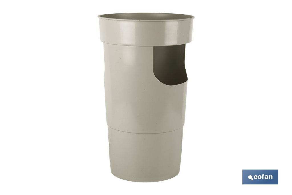 PARAGÜERO DE POLIPROPILENO DE COLOR GRIS CLARO 27 X 20,6 X 45 CM