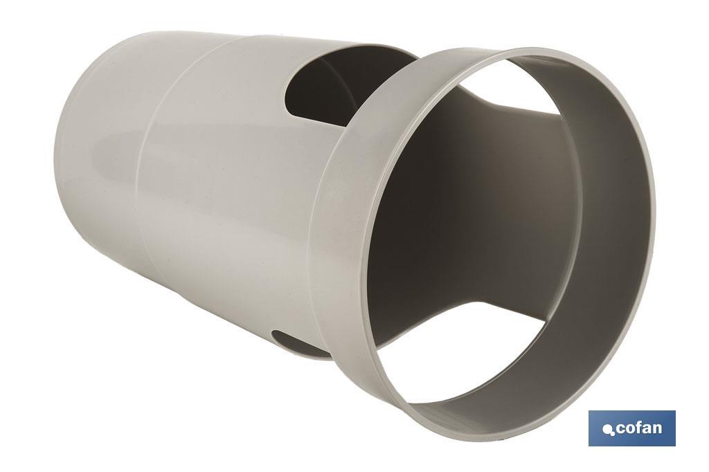 PARAGÜERO DE POLIPROPILENO DE COLOR GRIS CLARO 27 X 20,6 X 45 CM