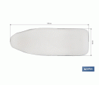 FUNDA ACOLCHADA PARA TABLA DE PLANCHAR 135 X 53 CM  GRIS METALIZADO