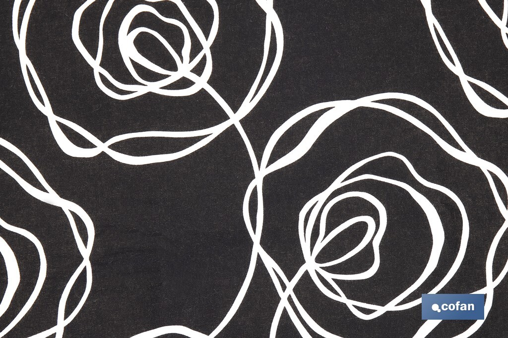 FUNDA ACOLCHADA PARA TABLA DE PLANCHAR 135 X 53 CM ROSAS NEGRAS