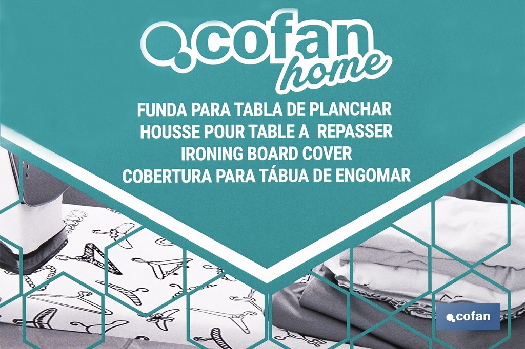FUNDA ACOLCHADA PARA TABLA DE PLANCHAR 140 X 60 CM GRIS METALIZADO