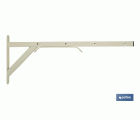 Tendedero de pared con forma de escuadra en color blanco | Medida: 50 x 20 cm