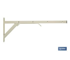 Tendedero de pared con forma de escuadra en color blanco | Medida: 50 x 20 cm