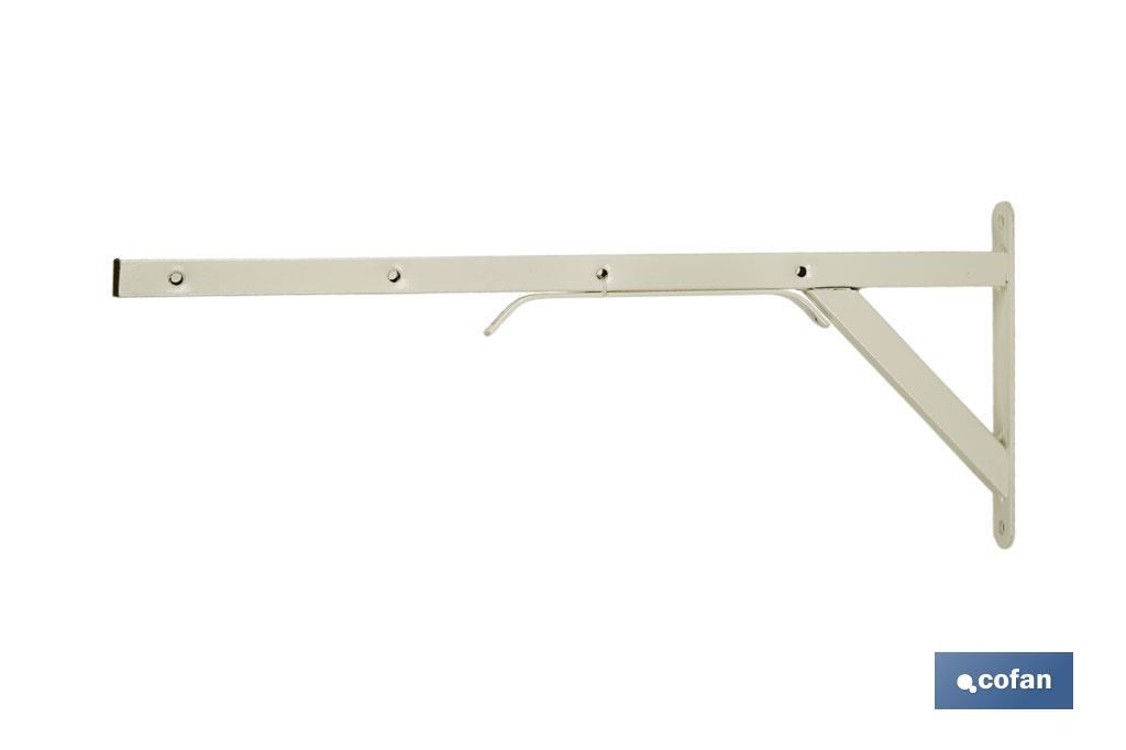 TENDEDERO BLANCO DE ESCUADRA PARA PARED 50 X 20 CM