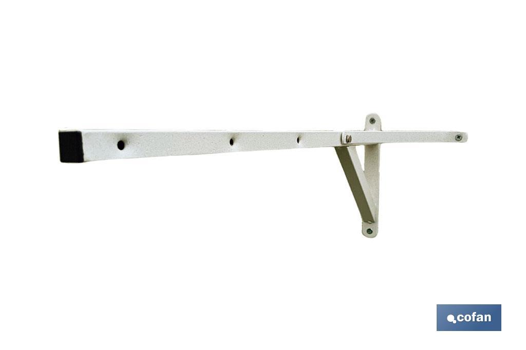 TENDEDERO BLANCO DE ESCUADRA PARA PARED 50 X 20 CM