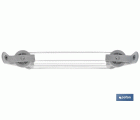TENDEDERO FIJO DE PARED BLANCO DE DOS PIEZAS CON 2 POLEAS 20 X 6.5 X 2.5 CM