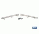 TENDEDERO FIJO DE PARED BLANCO DE DOS PIEZAS CON 3 POLEAS 31 X 6.5 X 2.5 CM