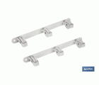 TENDEDERO FIJO DE PARED BLANCO DE DOS PIEZAS CON 3 POLEAS 31 X 6.5 X 2.5 CM